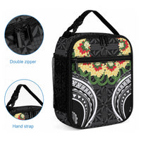 Black Tonga Ngatu Kahoa Lei Lunch Bag
