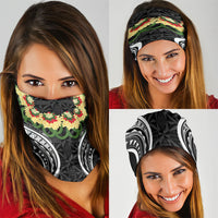 Black Tonga Ngatu Kahoa Lei Neck Gaiter
