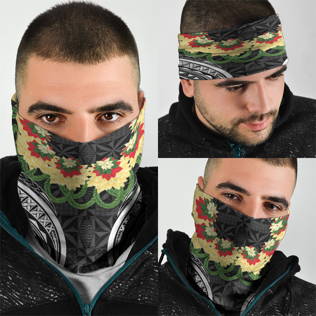 Black Tonga Ngatu Kahoa Lei Neck Gaiter