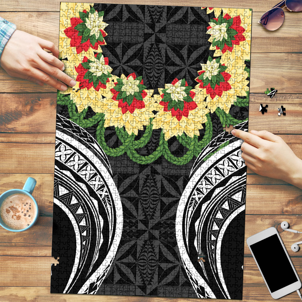 Black Tonga Ngatu Kahoa Lei Puzzle