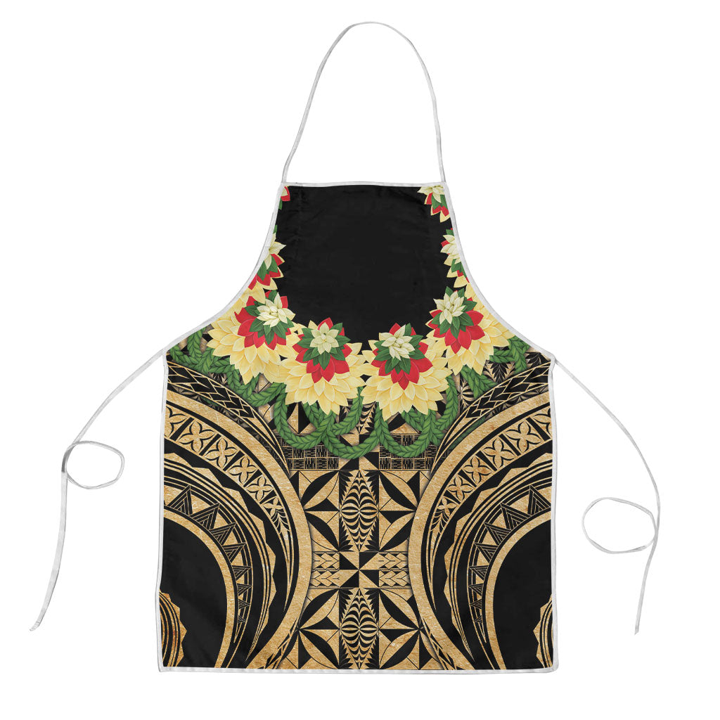 Grunge Gold Tonga Ngatu Kahoa Lei Apron