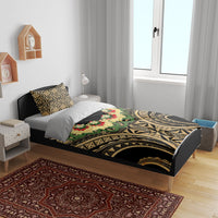 Grunge Gold Tonga Ngatu Kahoa Lei Bedding Set