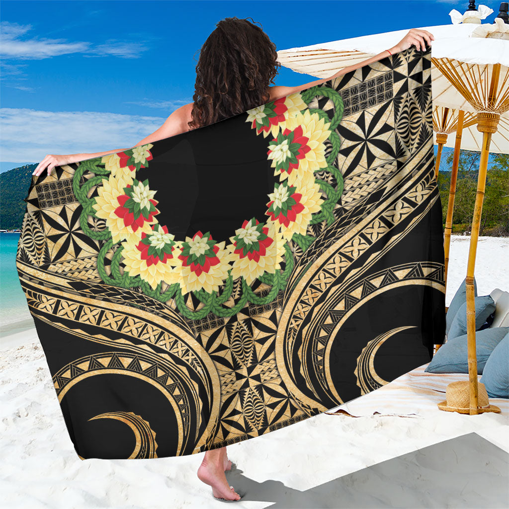 Grunge Gold Tonga Ngatu Kahoa Lei Sarong