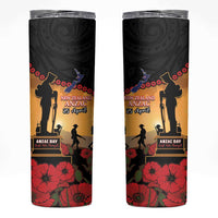 New Zealand Anzac Skinny Tumbler Maori Camouflage Mix Poppies We Will Remember Them