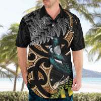 Aotearoa Kowhai Tui Bird Hawaiian Shirt Maori Ngaru With Silver Fern
