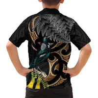 Aotearoa Kowhai Tui Bird Hawaiian Shirt Maori Ngaru With Silver Fern