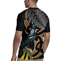 Aotearoa Kowhai Tui Bird Rugby Jersey Maori Ngaru With Silver Fern