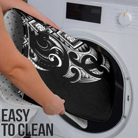 Black Ngaru Taniko With Aotearoa Maori Tattoo Bathroom Set - Polynesian Pride