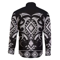 Black Ngaru Taniko With Aotearoa Maori Tattoo Family Matching Off Shoulder Maxi Dress and Hawaiian Shirt