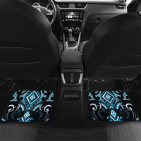 Blue Ngaru Taniko With Aotearoa Maori Tattoo Car Mats