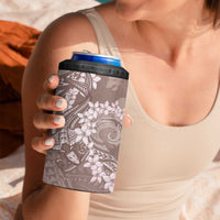 Polynesia Hammerhead Shark Tattoo With Plumeria Lei 4 in 1 Can Cooler Tumbler