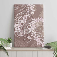 Polynesia Hammerhead Shark Tattoo With Plumeria Lei Canvas Wall Art