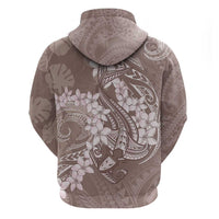 Polynesia Hammerhead Shark Tattoo With Plumeria Lei Hoodie