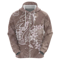 Polynesia Hammerhead Shark Tattoo With Plumeria Lei Hoodie