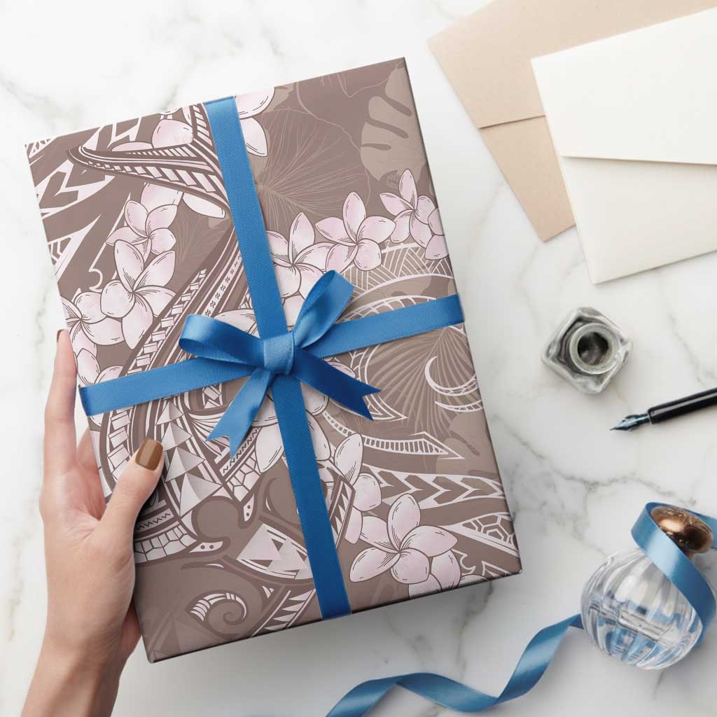 Polynesia Hammerhead Shark Tattoo With Plumeria Lei Wrapping Paper - Polynesian Pride