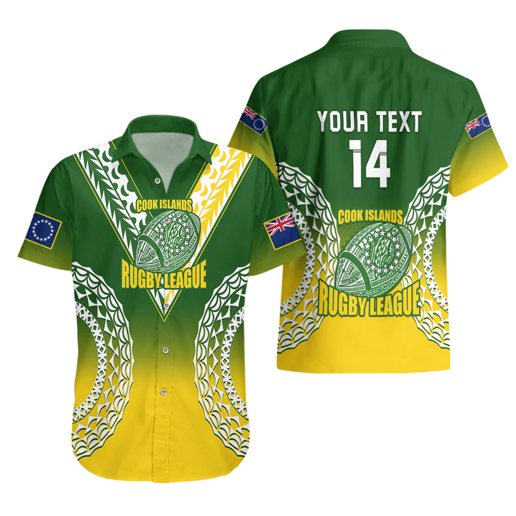 Personalised Cook Islands Rugby Hawaiian Shirt Pacific Go The Kukis Gradient Style LT14 - Polynesian Pride