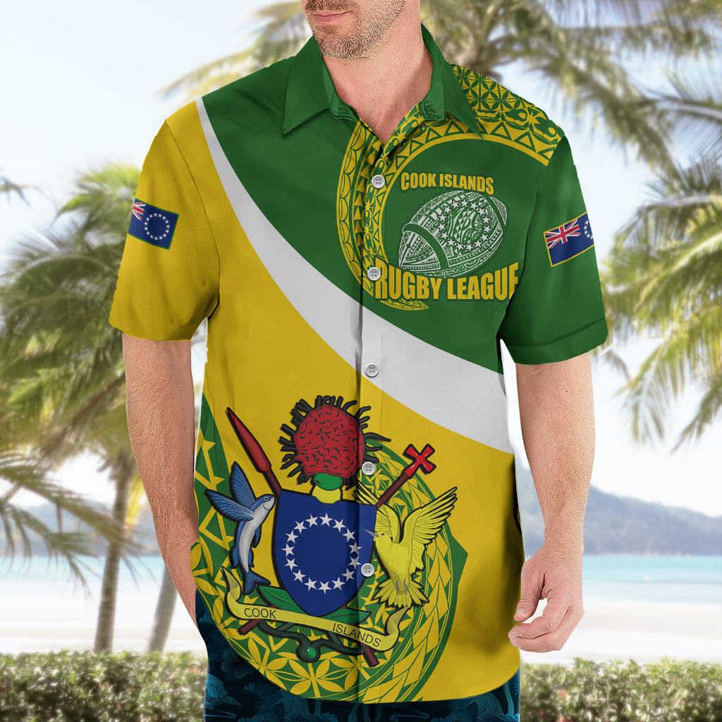 Personalised Cook Islands Rugby Hawaiian Shirt Pacific Go The Kukis Sporty Style LT14 - Polynesian Pride