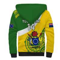 Personalised Cook Islands Rugby Sherpa Hoodie Pacific Go The Kukis Sporty Style LT14 - Polynesian Pride