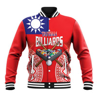 Personalised Taiwan Billiards Baseball Jacket Eight-ball Pool Polynesia Tattoo - Polynesian Pride