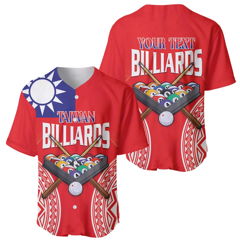 Personalised Taiwan Billiards Baseball Jersey Eight-ball Pool Polynesia Tattoo - Polynesian Pride