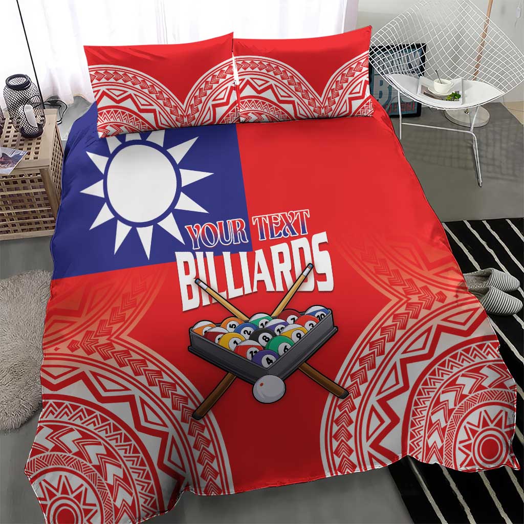 Personalised Taiwan Billiards Bedding Set Eight-ball Pool Polynesia Tattoo - Polynesian Pride