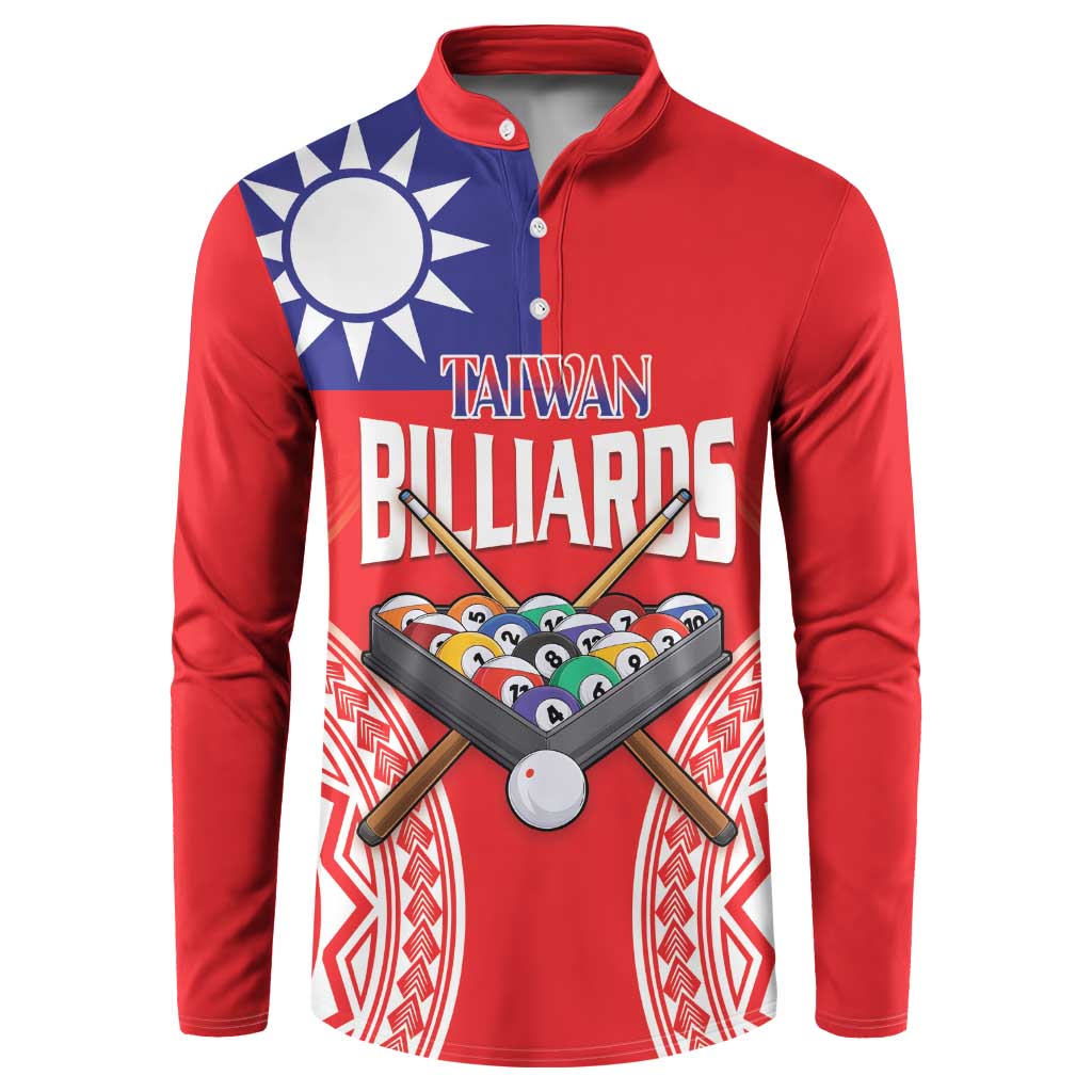 Personalised Taiwan Billiards Button Sweatshirt Eight-ball Pool Polynesia Tattoo - Polynesian Pride