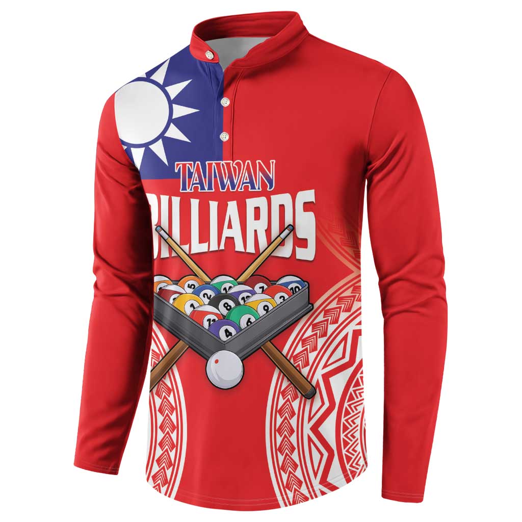 Personalised Taiwan Billiards Button Sweatshirt Eight-ball Pool Polynesia Tattoo - Polynesian Pride