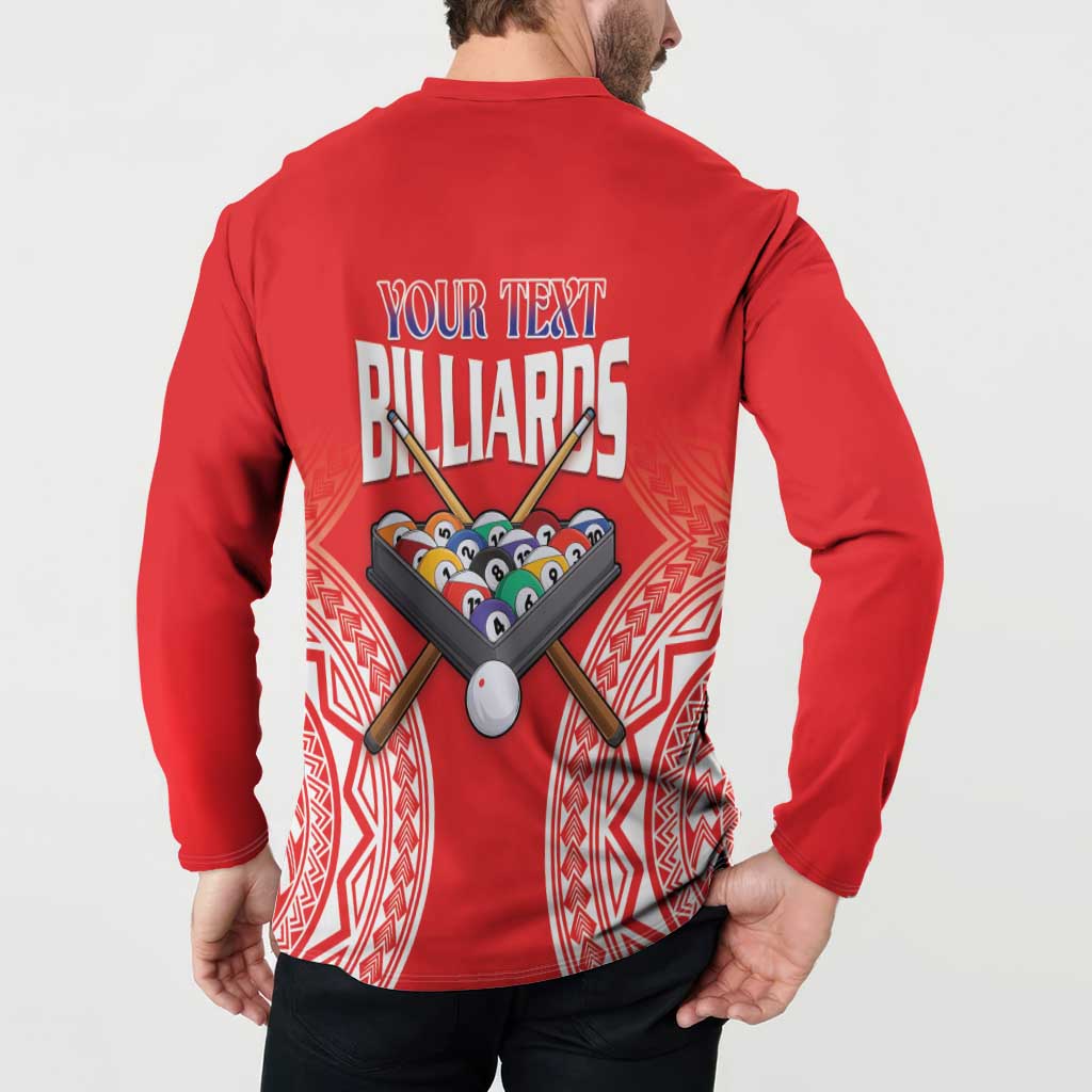 Personalised Taiwan Billiards Button Sweatshirt Eight-ball Pool Polynesia Tattoo - Polynesian Pride
