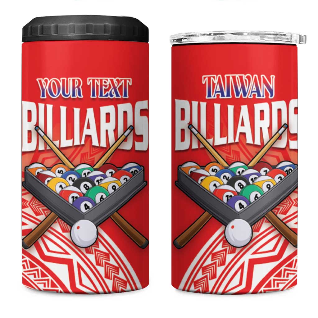 Personalised Taiwan Billiards 4 in 1 Can Cooler Tumbler Eight-ball Pool Polynesia Tattoo - Polynesian Pride