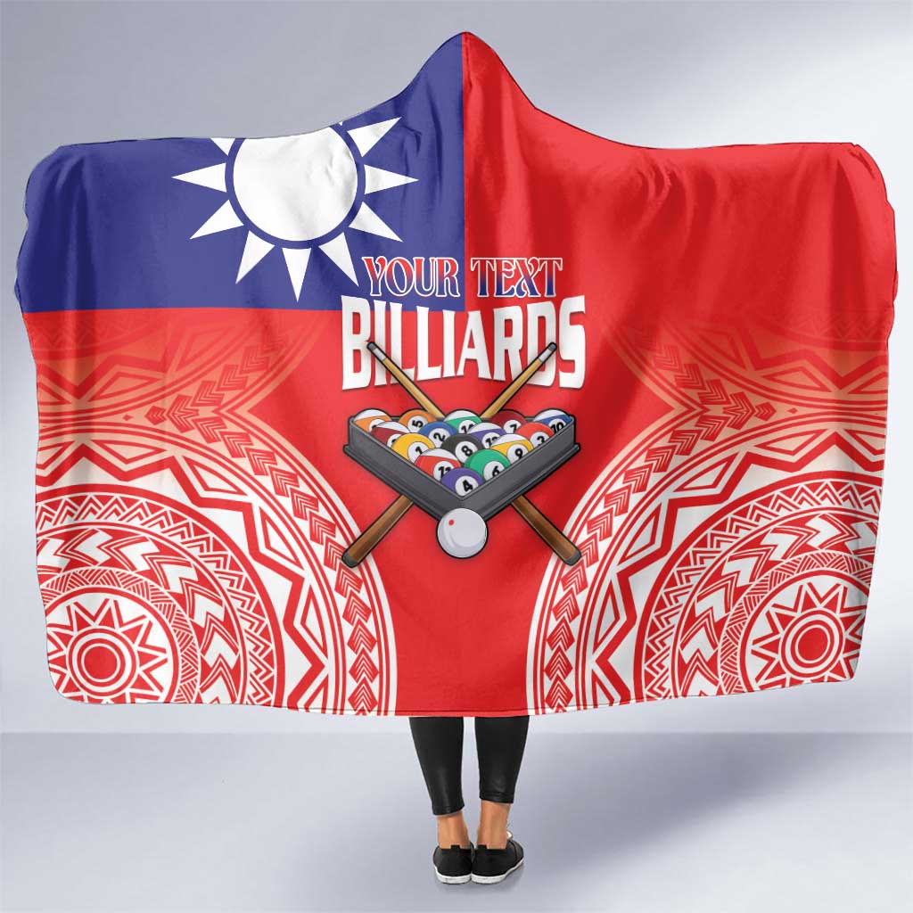 Personalised Taiwan Billiards Hooded Blanket Eight-ball Pool Polynesia Tattoo - Polynesian Pride