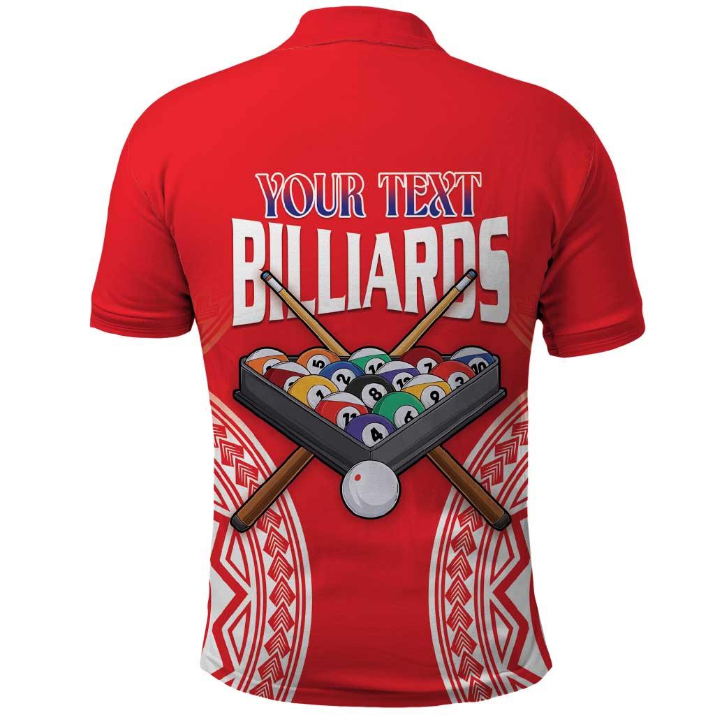 Personalised Taiwan Billiards Polo Shirt Eight-ball Pool Polynesia Tattoo - Polynesian Pride