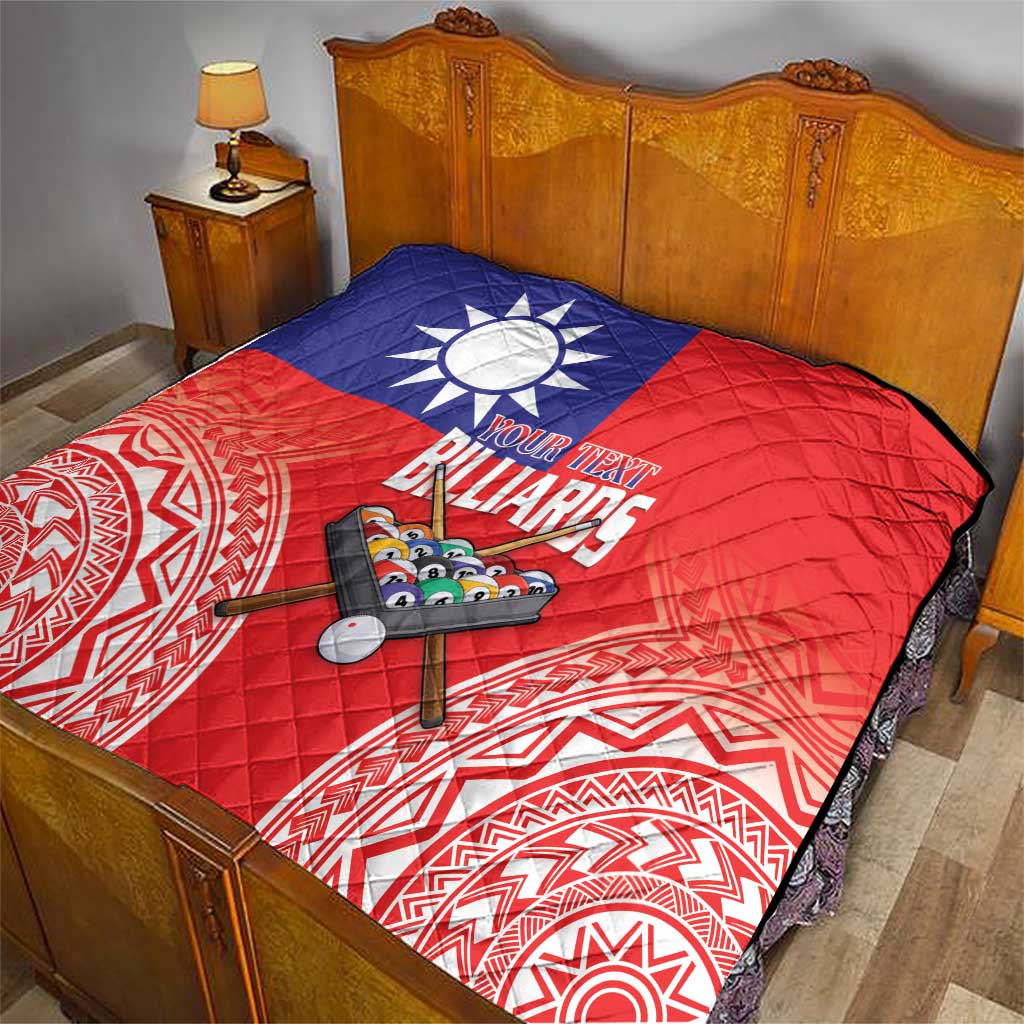 Personalised Taiwan Billiards Quilt Eight-ball Pool Polynesia Tattoo - Polynesian Pride