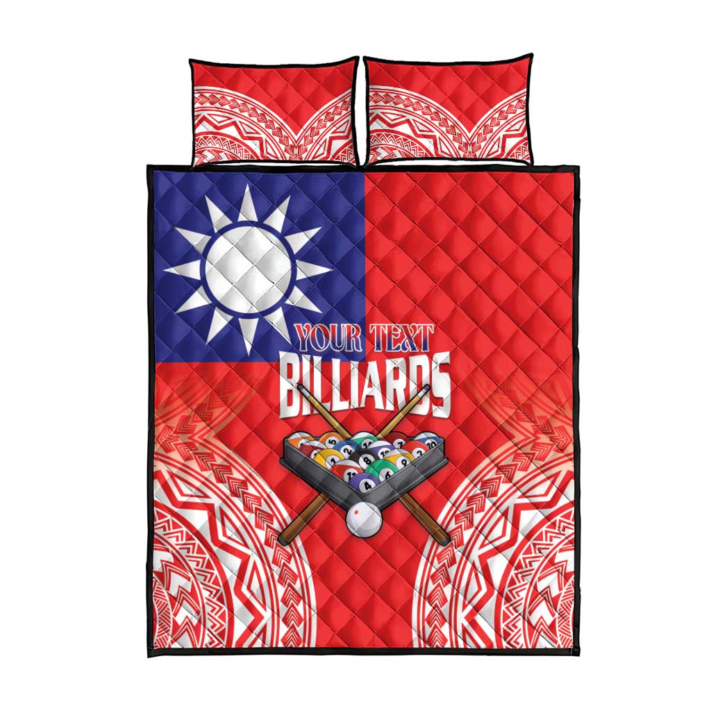 Personalised Taiwan Billiards Quilt Bed Set Eight-ball Pool Polynesia Tattoo - Polynesian Pride