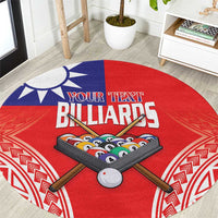 Personalised Taiwan Billiards Round Carpet Eight-ball Pool Polynesia Tattoo - Polynesian Pride
