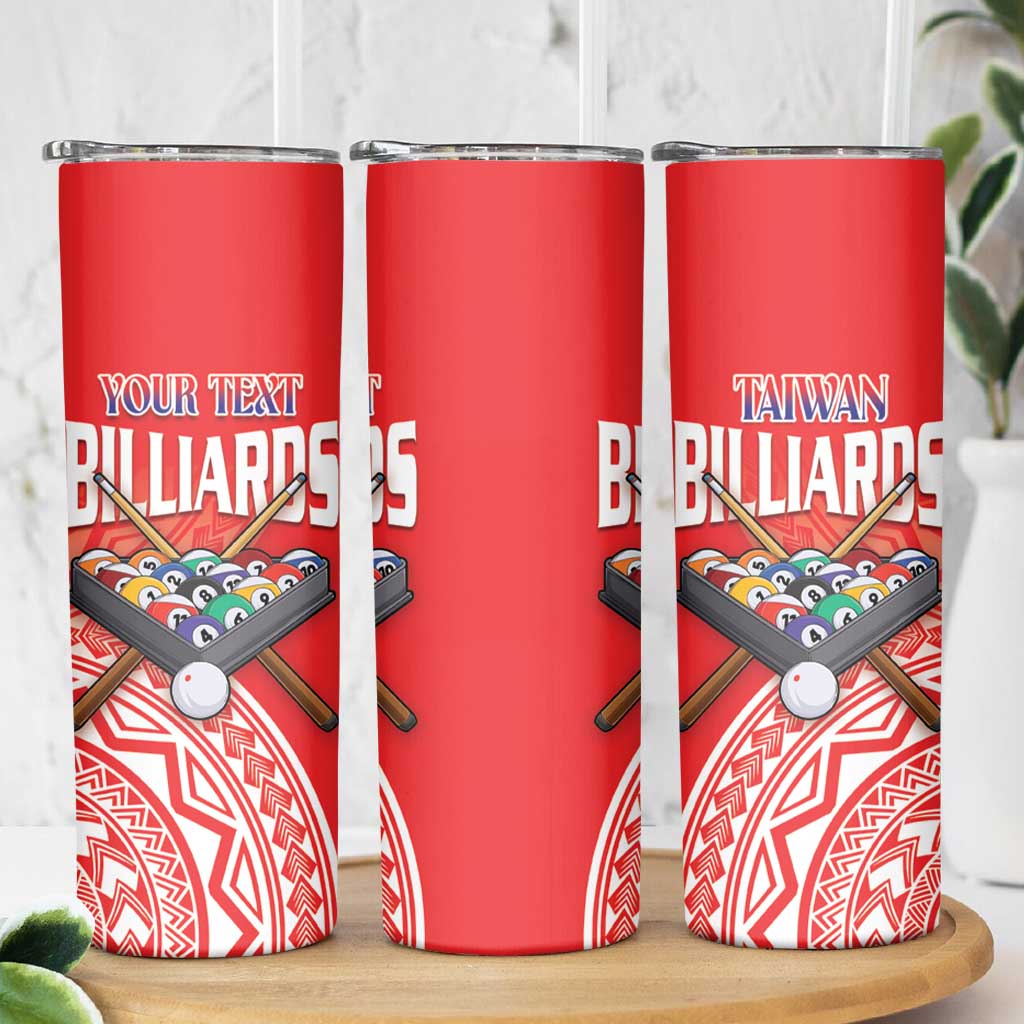 Personalised Taiwan Billiards Skinny Tumbler Eight-ball Pool Polynesia Tattoo - Polynesian Pride