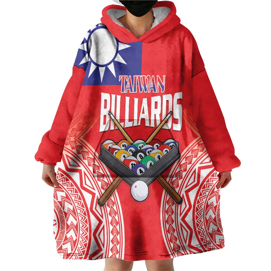 Personalised Taiwan Billiards Wearable Blanket Hoodie Eight-ball Pool Polynesia Tattoo - Polynesian Pride
