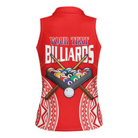 Personalised Taiwan Billiards Women Sleeveless Polo Shirt Eight-ball Pool Polynesia Tattoo - Polynesian Pride
