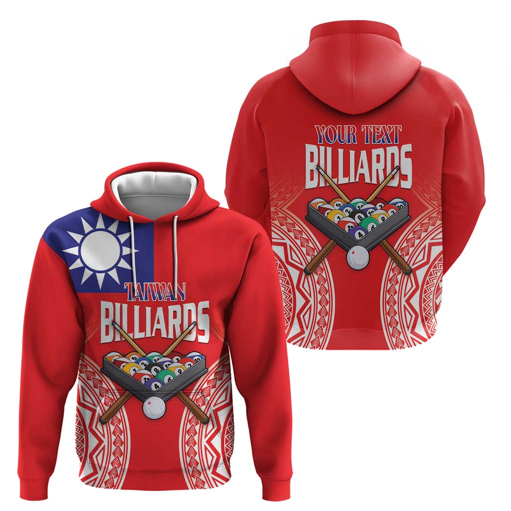 Personalised Taiwan Billiards Zip Hoodie Eight-ball Pool Polynesia Tattoo - Polynesian Pride