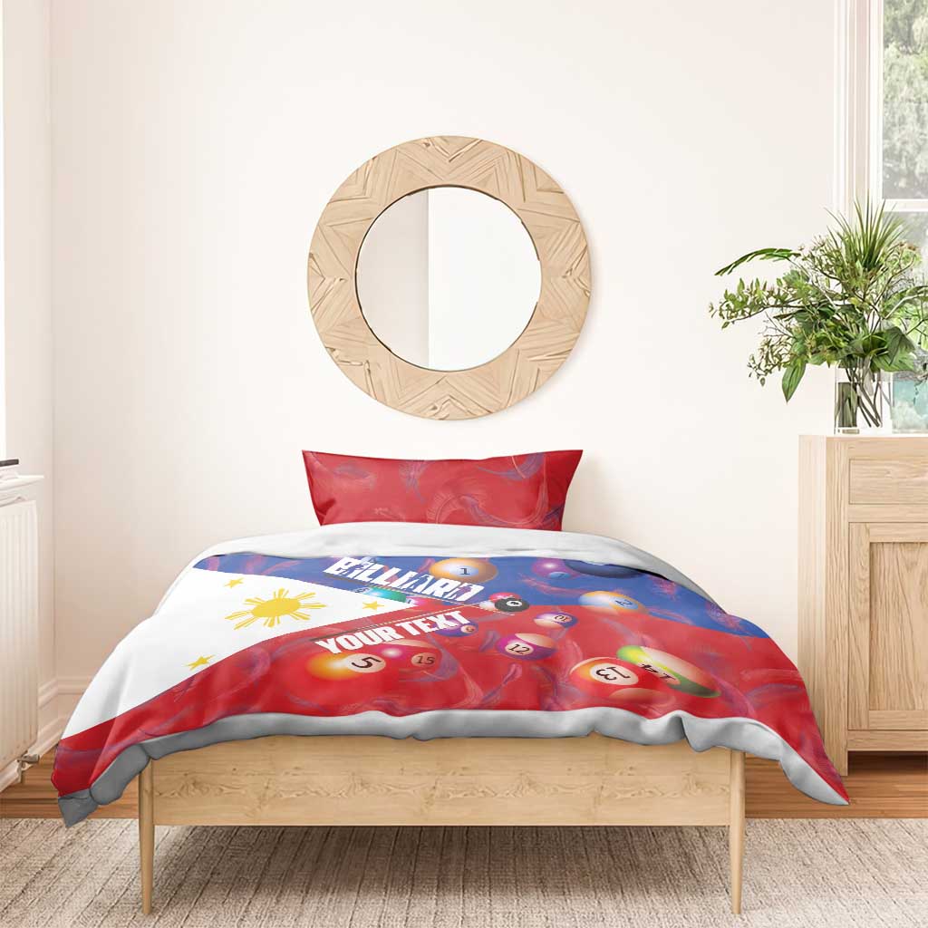 Personalised Philippines Billiards Bedding Set Cue With Balls Flag Style - Polynesian Pride