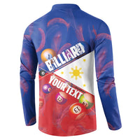 Personalised Philippines Billiards Button Sweatshirt Cue With Balls Flag Style - Polynesian Pride