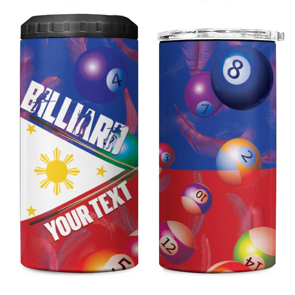 Personalised Philippines Billiards 4 in 1 Can Cooler Tumbler Cue With Balls Flag Style - Polynesian Pride