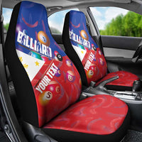 Personalised Philippines Billiards Car Seat Cover Cue With Balls Flag Style - Polynesian Pride