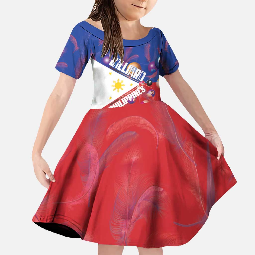 Personalised Philippines Billiards Family Matching Long Sleeve Bodycon Dress and Hawaiian Shirt Cue With Balls Flag Style - Polynesian Pride