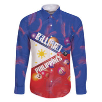 Personalised Philippines Billiards Family Matching Long Sleeve Bodycon Dress and Hawaiian Shirt Cue With Balls Flag Style - Polynesian Pride