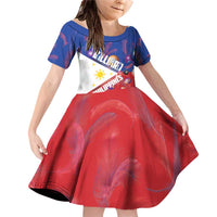 Personalised Philippines Billiards Family Matching Off Shoulder Short Dress and Hawaiian Shirt Cue With Balls Flag Style - Polynesian Pride