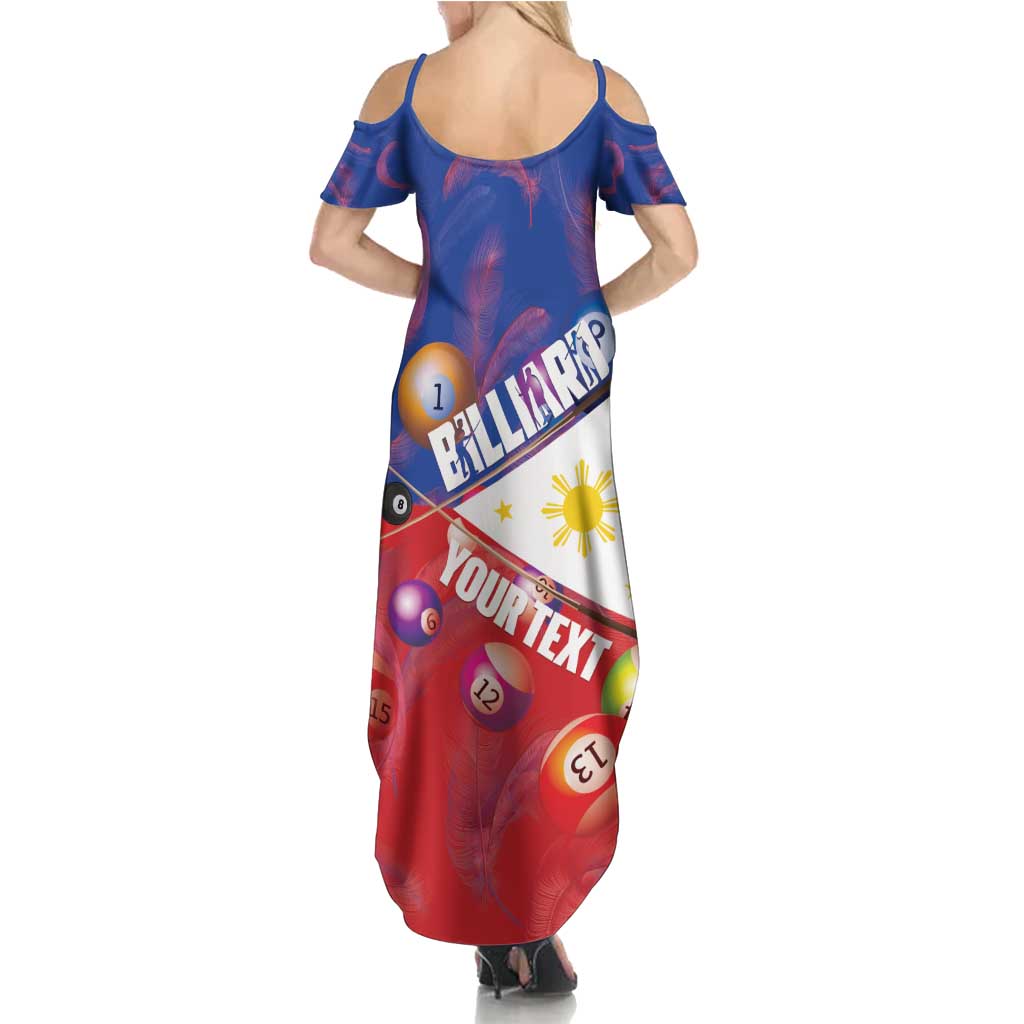Personalised Philippines Billiards Family Matching Summer Maxi Dress and Hawaiian Shirt Cue With Balls Flag Style - Polynesian Pride