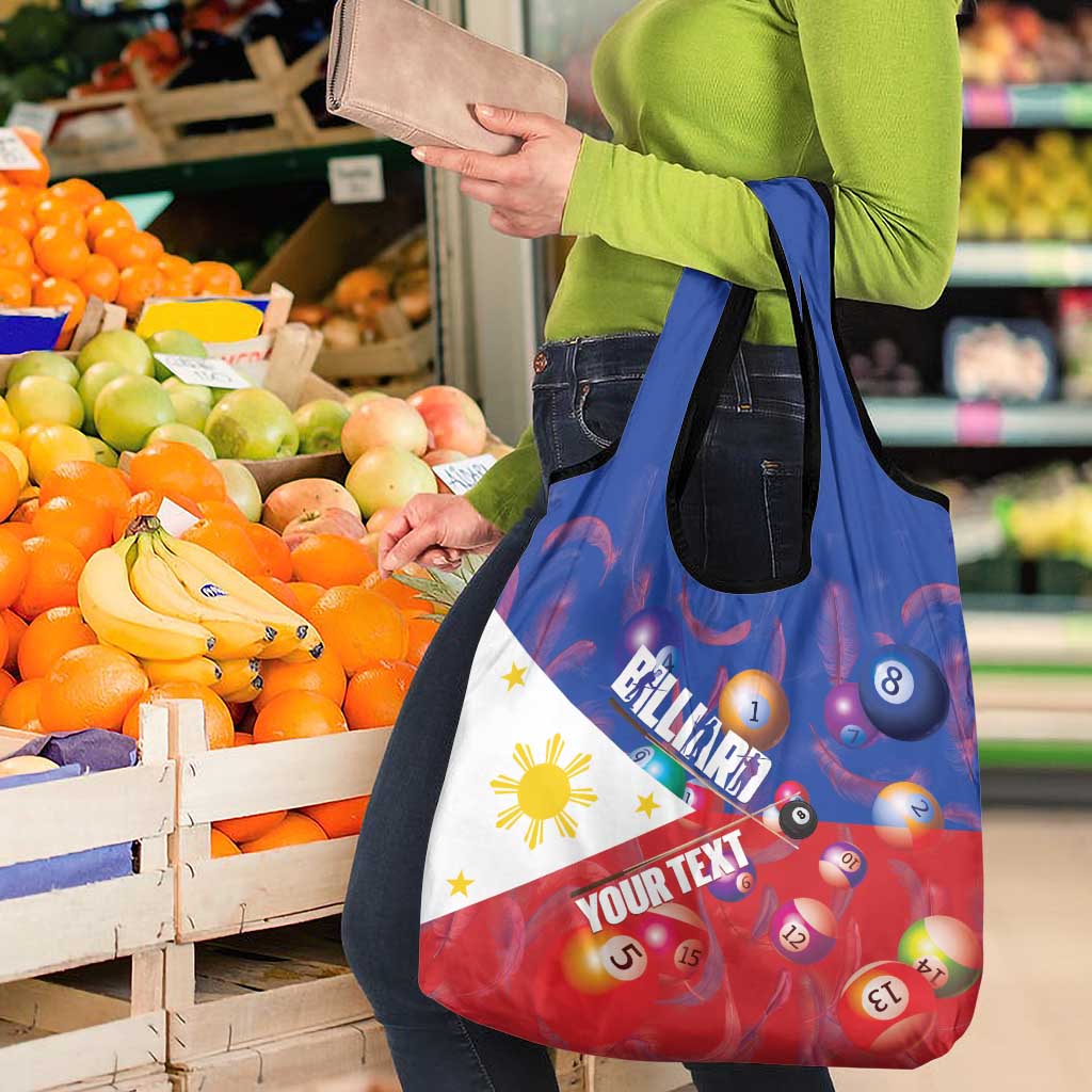 Personalised Philippines Billiards Grocery Bag Cue With Balls Flag Style - Polynesian Pride