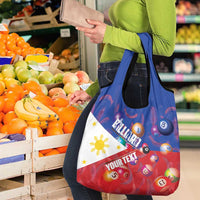 Personalised Philippines Billiards Grocery Bag Cue With Balls Flag Style - Polynesian Pride