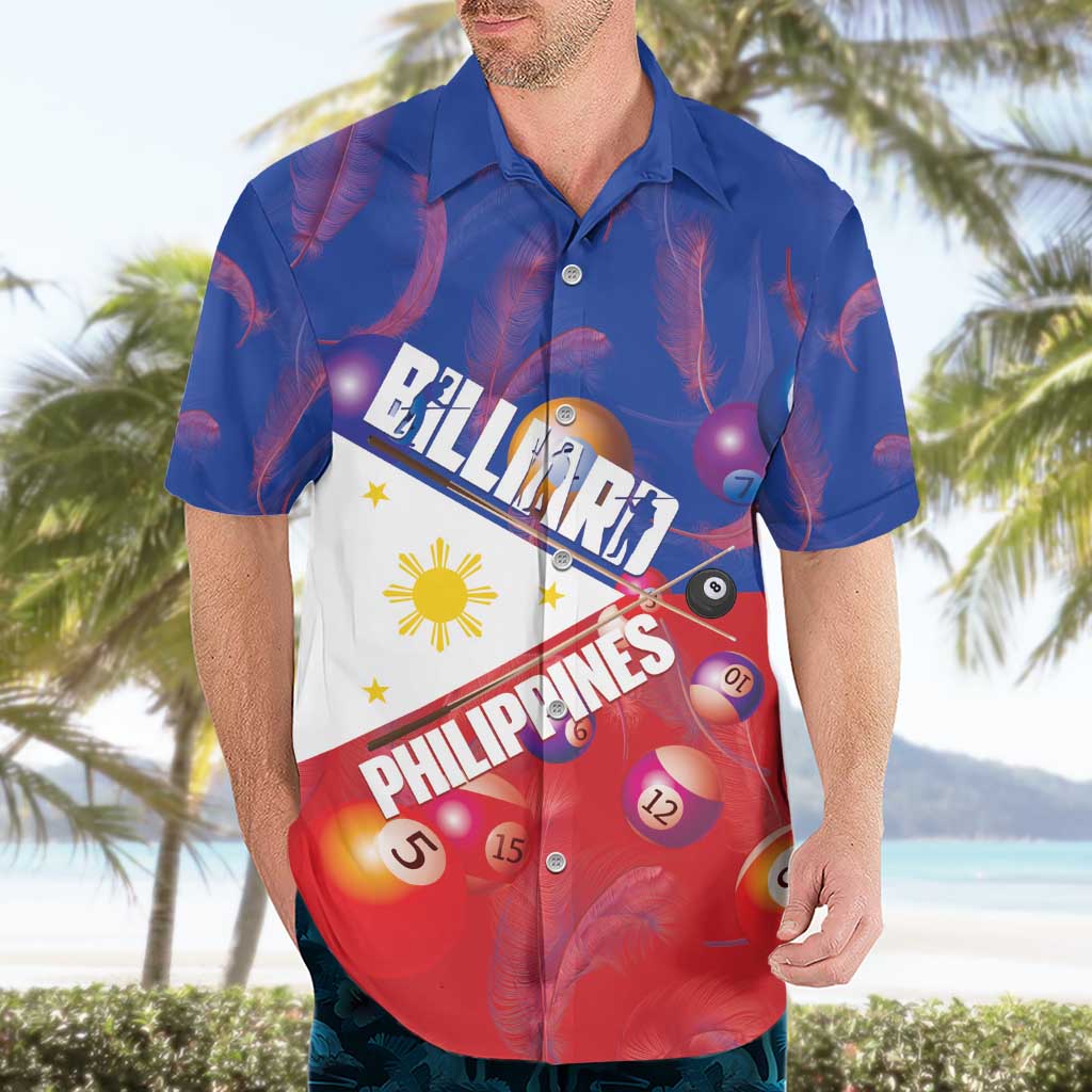 Personalised Philippines Billiards Hawaiian Shirt Cue With Balls Flag Style - Polynesian Pride
