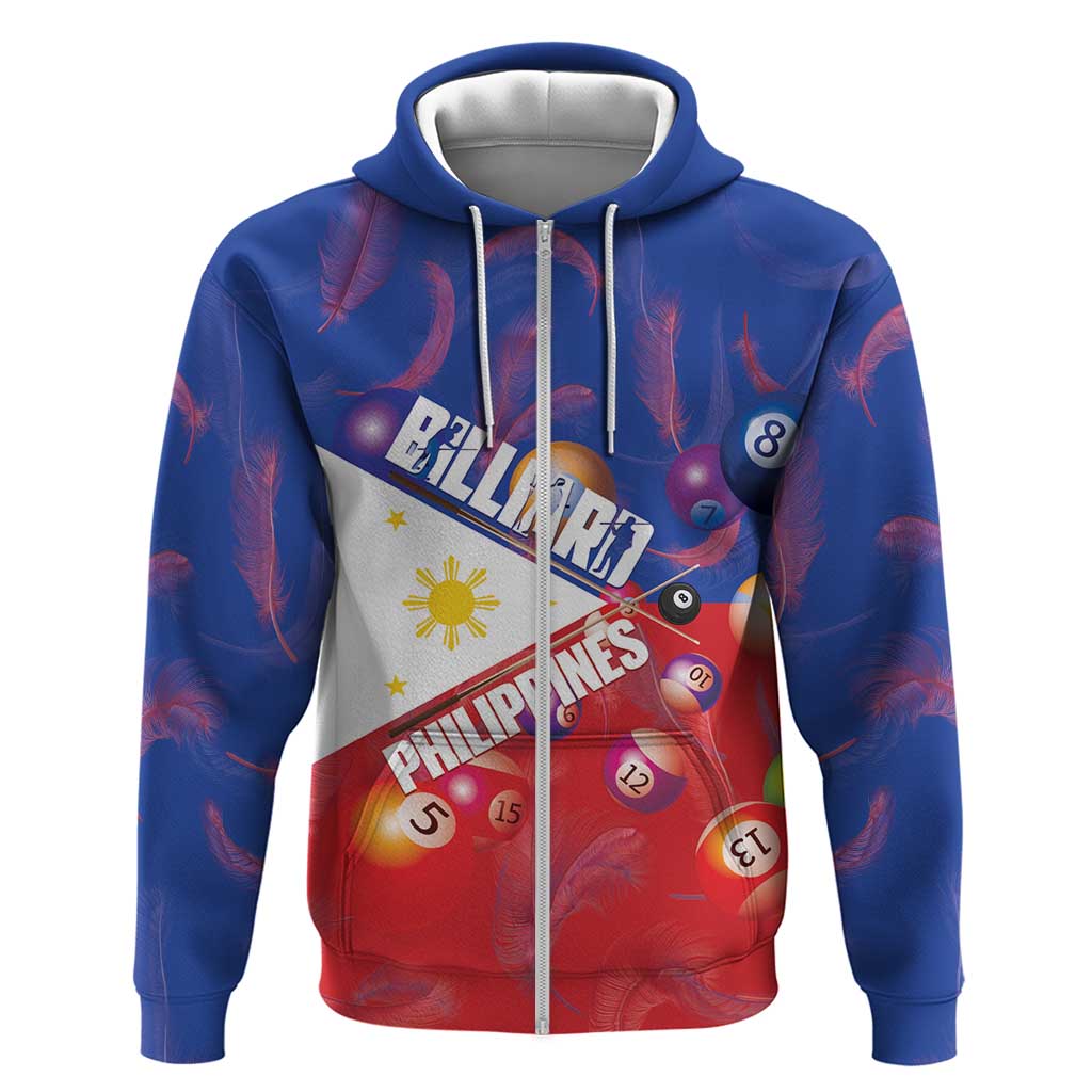 Personalised Philippines Billiards Hoodie Cue With Balls Flag Style - Polynesian Pride